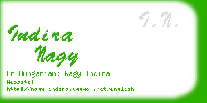 indira nagy business card